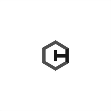 İlk harf hc logosu veya ch logo vektör tasarım şablonu