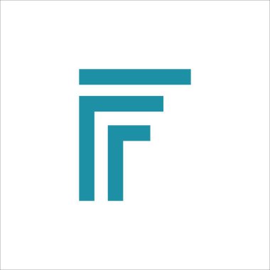 İlk harf f f f logo vektör tasarım şablonu