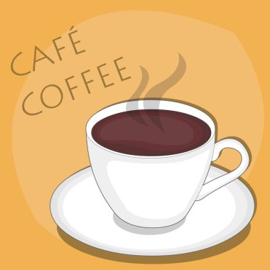 Bir fincan kahvenin vektör çizimi