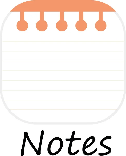 Vector Illustration Notepad — Stock Vector