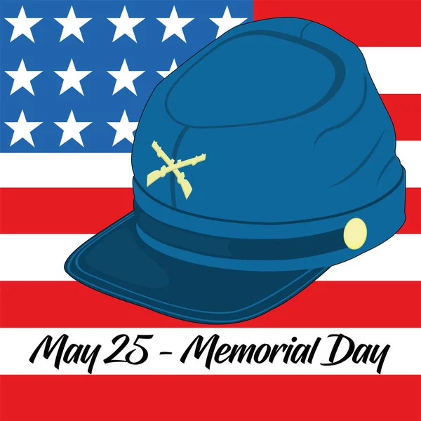 Vector Illustration United States Memorial Day — Stock Vector