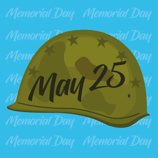 Vector Illustration United States Memorial Day — Stock Vector