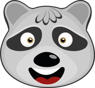 Rakun karikatürünün vektör çizimi