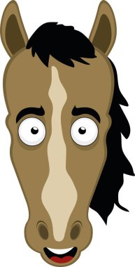 Güzel bir at çizgi filminin vektör çizimi