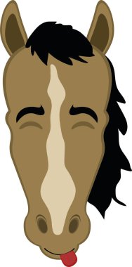 Güzel bir at çizgi filminin vektör çizimi