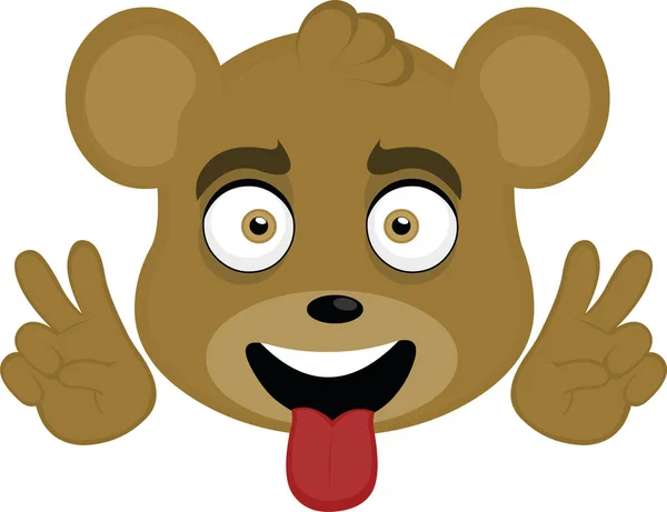 Векторная Иллюстрация Лица Милого Медведя — стоковый вектор