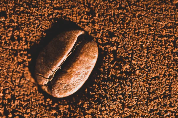 coffee bean on ground coffee close up