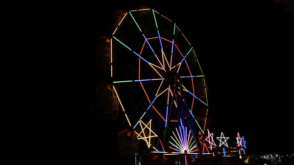 Ferris Wiel Nachts — Stockfoto