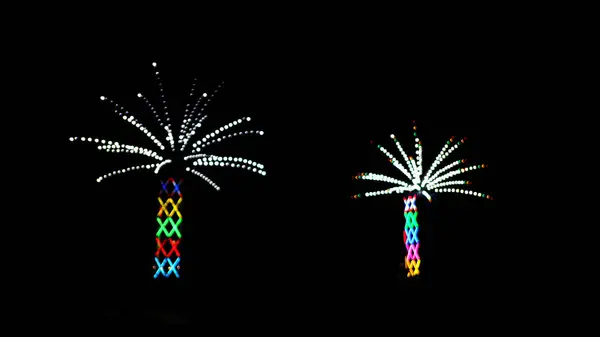 Firework Light Night Bokeh — Stock Photo, Image