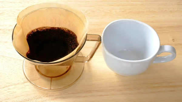coffee bean and drip coffee