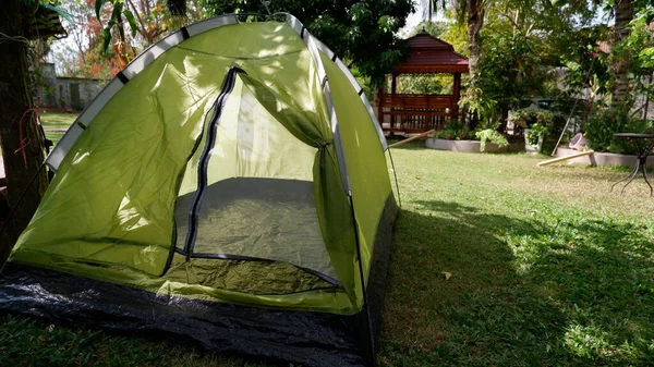 Green Tent Garden Camping — Stock Photo, Image