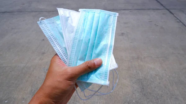 Hand Holding Surgical Mask — Stock Photo, Image