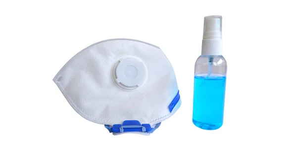 Respirador Partículas Máscara Aerosol Alcohol Para Protección Del Virus Sobre — Foto de Stock