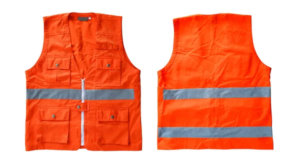 Safety Vest Diisolasi Pada Latar Belakang Putih — Stok Foto