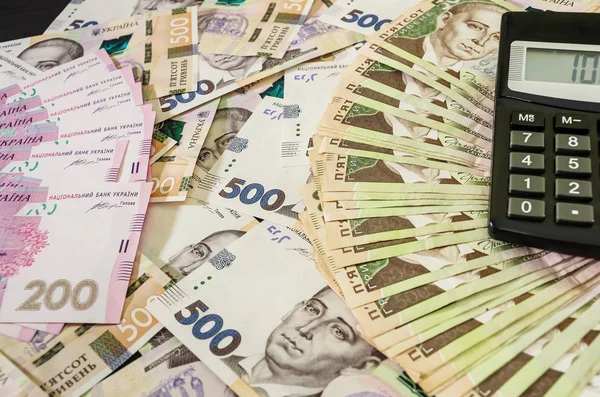 Банкноти Номінальна Вартість 500 Гривень Багато Гривень Фону Українські Гроші — стокове фото