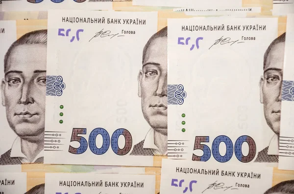 500 Hrywien Zbliżenie Ukraińskie Pieniądze Koncepcja Działalności Gospodarczej — Zdjęcie stockowe