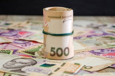 Ukrayna Hryvnia 'sı. Çok para. 500 hryvniayı sardık.