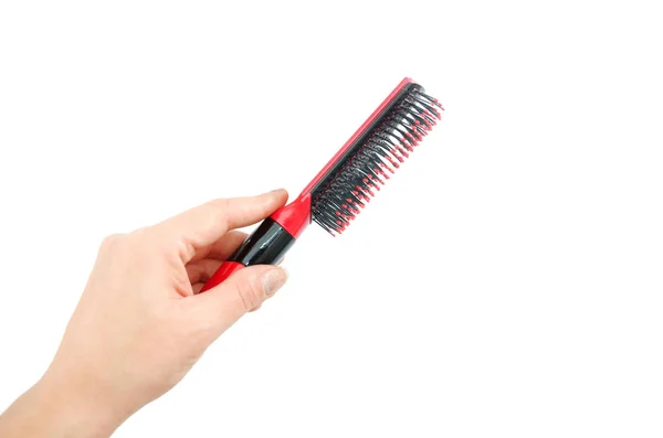 Comb Hand White Close — Stock Photo, Image