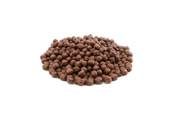 Schokoladenkugeln Auf Weißem Hintergrund Getreide — Stockfoto