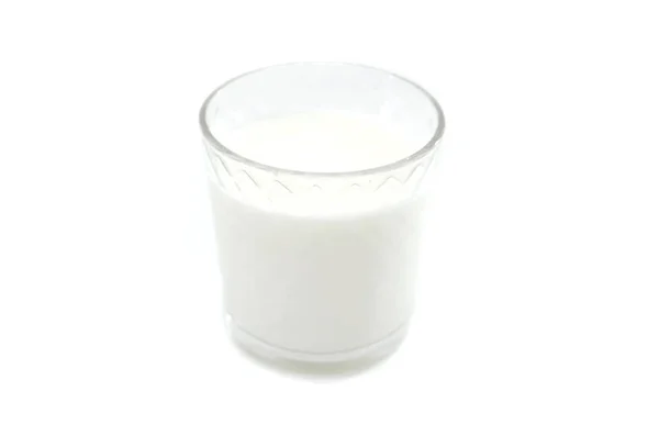 Vaso Leche Aislado Sobre Fondo Blanco —  Fotos de Stock