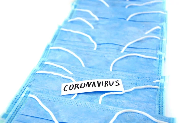 Novel Coronavirus 2019 Ncov Inscripción Médica Máscara Protectora Coronavirus Brote —  Fotos de Stock