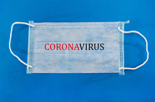 Roman Coronavirus 2019 Ncov Yazılı Tıbbi Koruyucu Maske Coronavirus Çin — Stok fotoğraf
