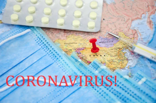 Powieść Koronawirus 2019 Ncov Chińska Epidemia Koronawirusów Mers Cov Bliskowschodni — Zdjęcie stockowe