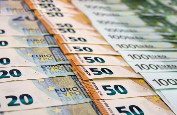 Bakgrund Med Euron 100 Och Euro För Bakgrunden — Stockfoto