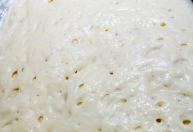 Krep için hamur mayası. Arkaplan parası.
