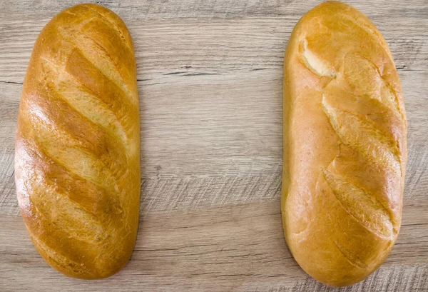 Ukrajinský Bílý Chléb Dřevěném Pozadí Místo Pro Text Rozumím Pohled — Stock fotografie
