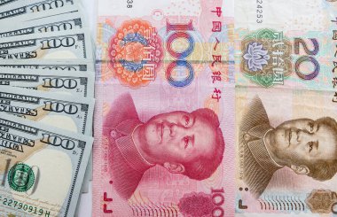 Arkaplan için dolar ve yuan..