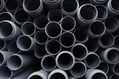 Lağım sistemi için yeni gri plastik borular