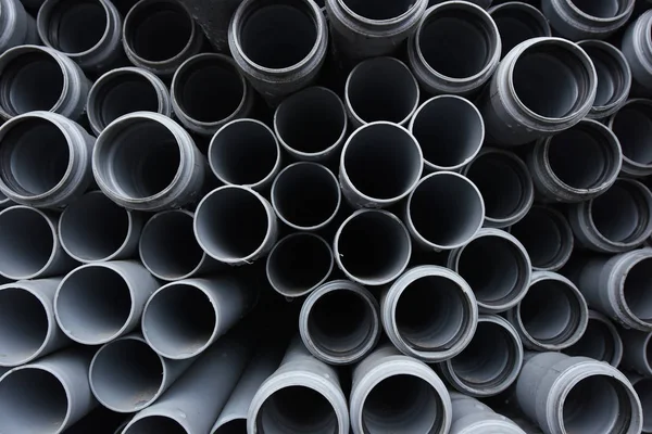 Lağım sistemi için yeni gri plastik borular