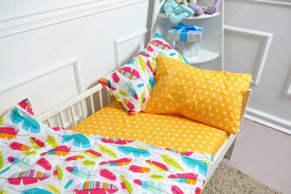 Beautiful children's bed in different colors