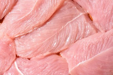 Güzel ve taze hindi filetosu. Hindi fileto eti dokusu