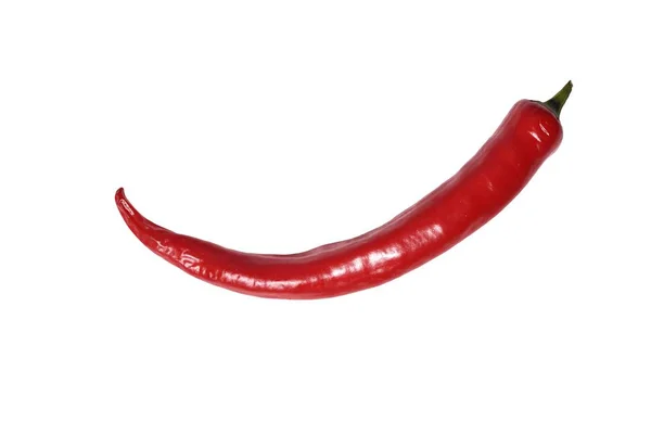 Bitter red ripe chili pepper, on white background. Isolated — Stock Photo, Image