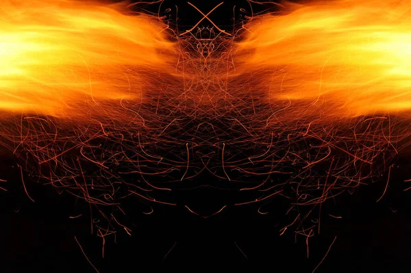 Abstraction Burning Fire Sparks Mystical Prototype Patterns Background — Stock Photo, Image