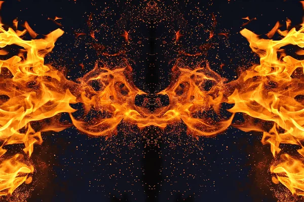 Abstraction Burning Fire Sparks Mystical Type Butterfly Monster — Stock Photo, Image