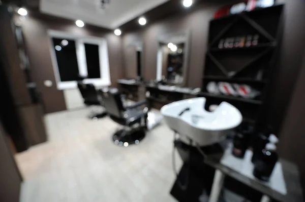 Blurred Image Room Male Barber Shop — Stock Photo, Image