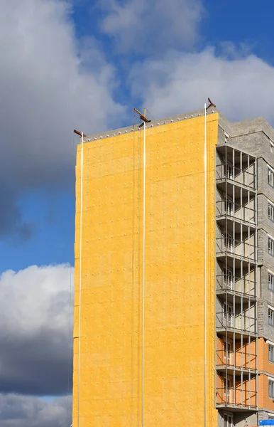 Construcción Edificio Residencial Alto Color Amarillo — Foto de Stock