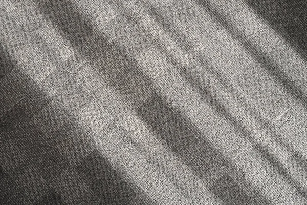 Die Textur Des Grauen Teppichbelags Mit Quadratmuster Sonnenlicht — Stockfoto
