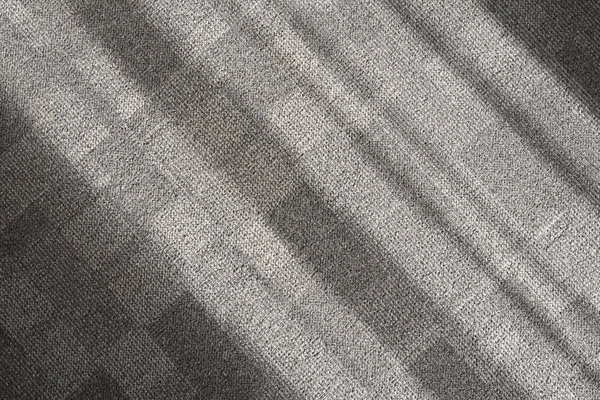 Texture Tapis Gris Recouvert Motifs Carrés Lumière Soleil — Photo