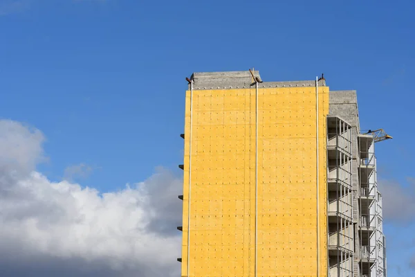 Costruzione Alto Edificio Residenziale Colore Giallo — Foto Stock