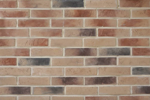 Ściana Cegły Brązowej Efektem Palonej Cegły — Zdjęcie stockowe