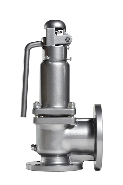 Válvula Seguridad Automática Gris Metálico Para Sistemas Suministro Agua Válvula —  Fotos de Stock