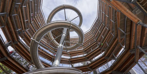 Bad Wildbad Alemania Abril 2019 Baumwipfelpfad Treetop Walk Tower Slide —  Fotos de Stock