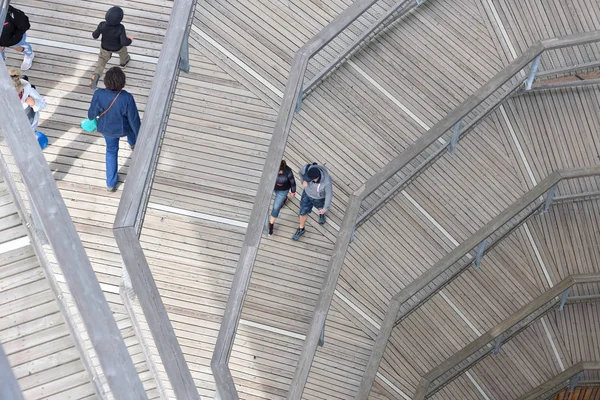 Bad Wildbad April 2019 Auf Dem Baumwipfelpfad Einem Turm Mit — Stockfoto