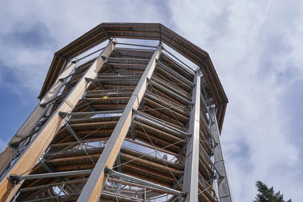 Bad Wildbad Německo Dubna 2019 Věž Baumwipfelpfad Strom Tobogánem Schwarzwaldském — Stock fotografie