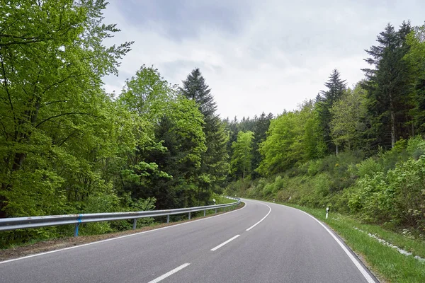 Beautiful Asphalt Road Turns Schwarzwald Forest Germany — Stock Photo, Image