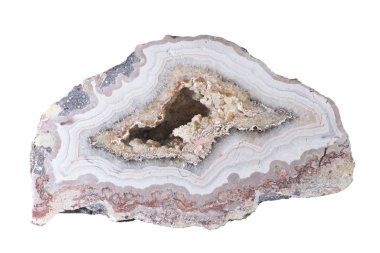 Güzel agate mücevheri, yakın plan, beyaz arka plan, mineraller.